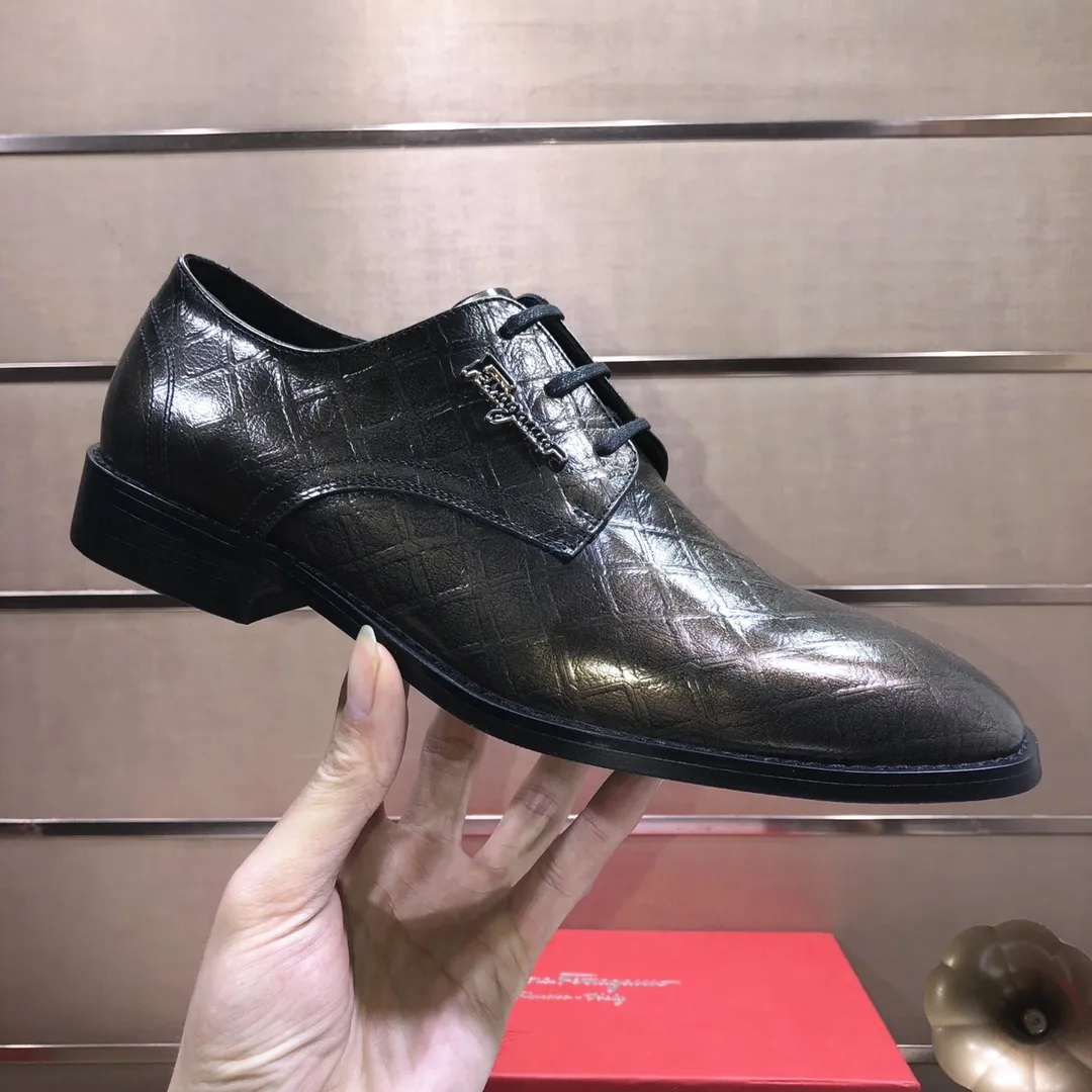 Men's shoes 💰480💰[Ferragamo/Ferragamo] The latest model in the counter, original imported cowhide fabric + sheepskin lining + original luxury metal buckle + original combination outsole, no pressure in comparison 38--44 (custom-made for 45, non-refundable)